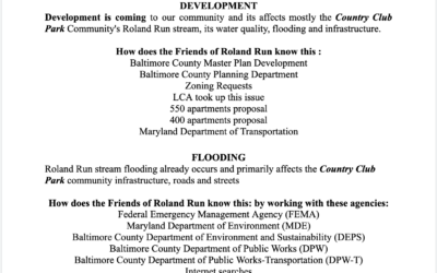 FACT SHEET 2022 – What the Friends of Roland Run knows