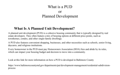 What is a PUD or Planned Development